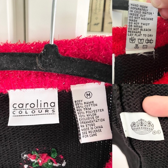 Vintage Snowman Christmas Cardigan Sweater M - Picture 14 of 15